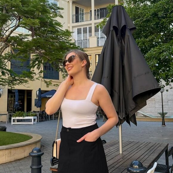 Women Corduroy Skirt 2025 Fall Mini Pencil Skirt Elastic High Waisted Skirt with - Picture 5 of 6